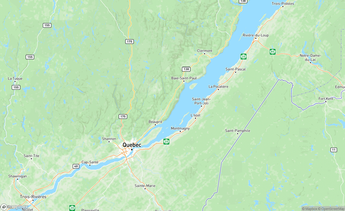Map of Quebec City, QC, CAN