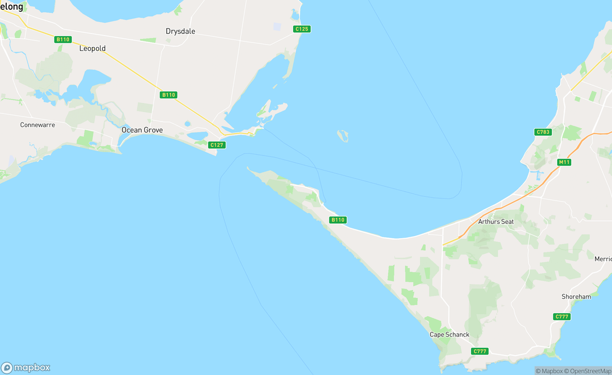 Map of Portsea, Victory Bight, Ticonderoga Bay, VIC, AUS