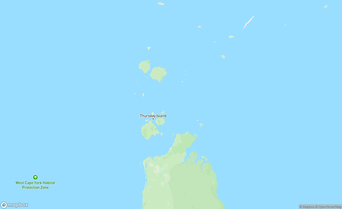 Map of Torres Strait, QLD, AUS