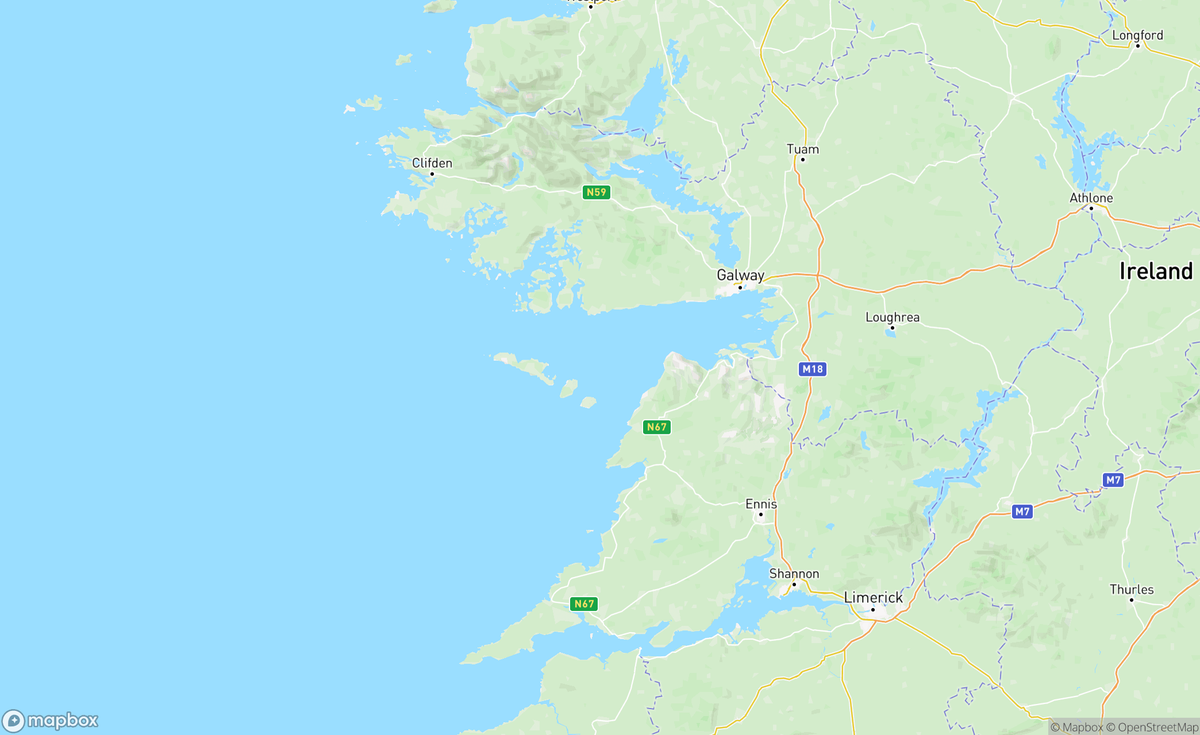 Map of Galway, Ireland