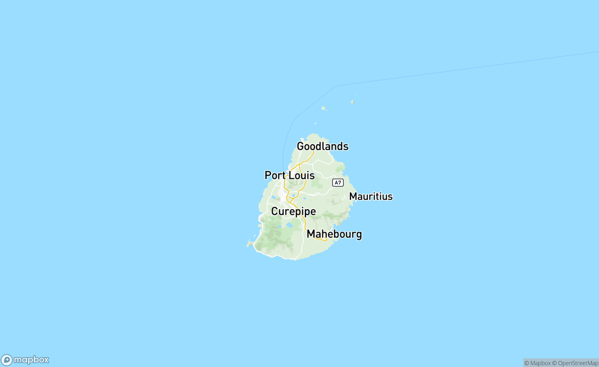 Map of Mauritius, MUS