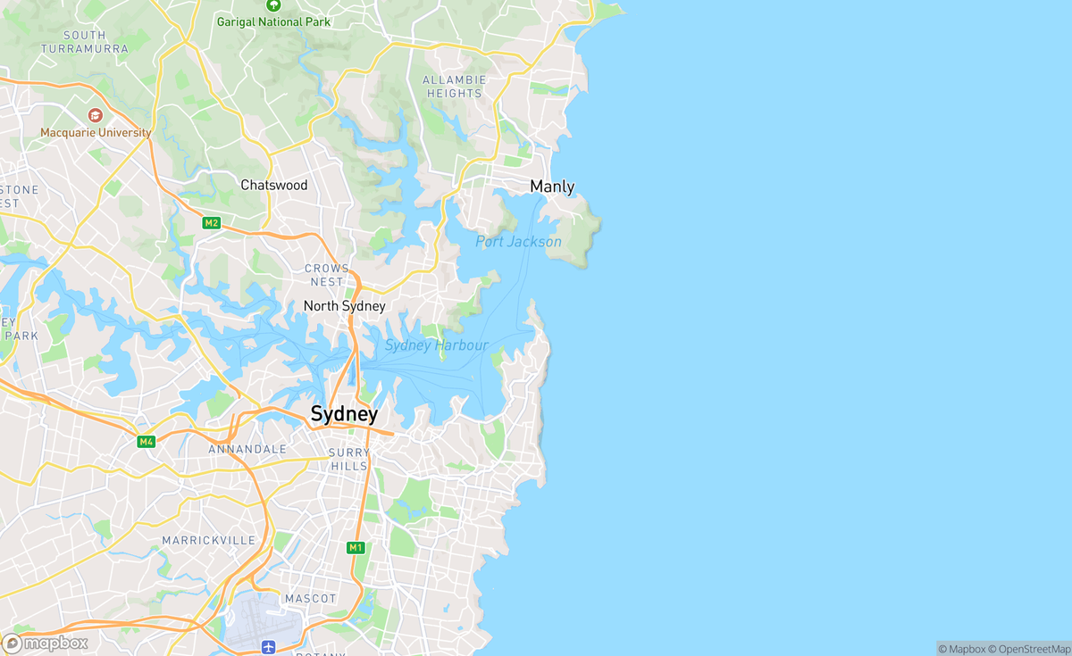 Map of Sydney Harbour 2, NSW, AUS