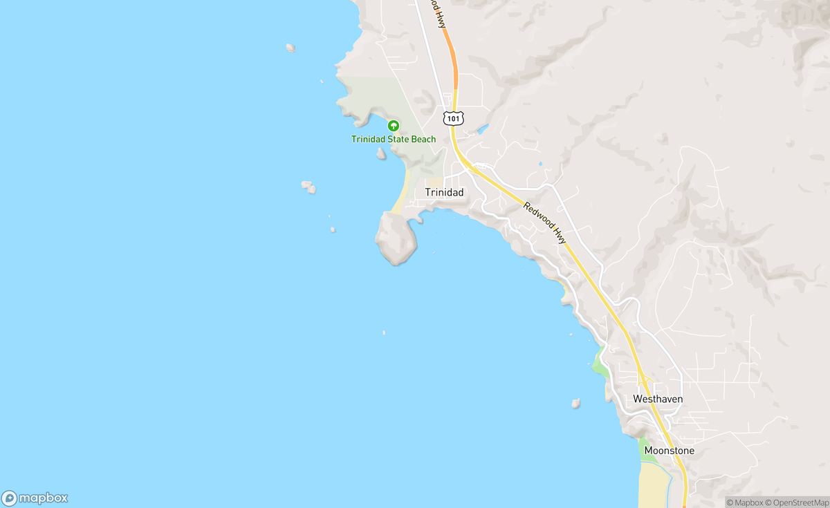 Map of Trinidad, CA, USA
