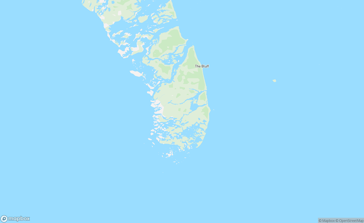 Map of South Andros, Bahamas, Caribbean, BHS