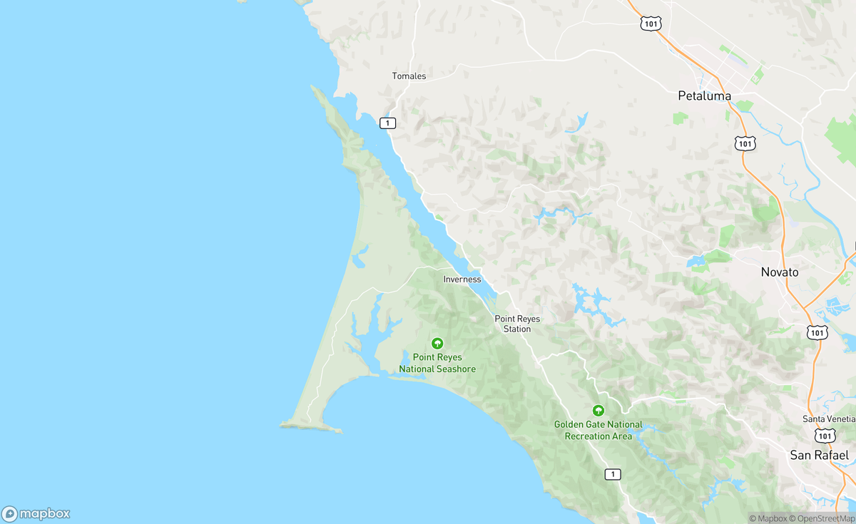 Map of Drakes Bay, CA, USA