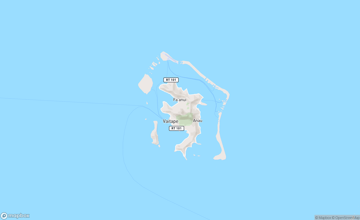 Map of Vaitape, Bora Bora, French Polynesia, PYF