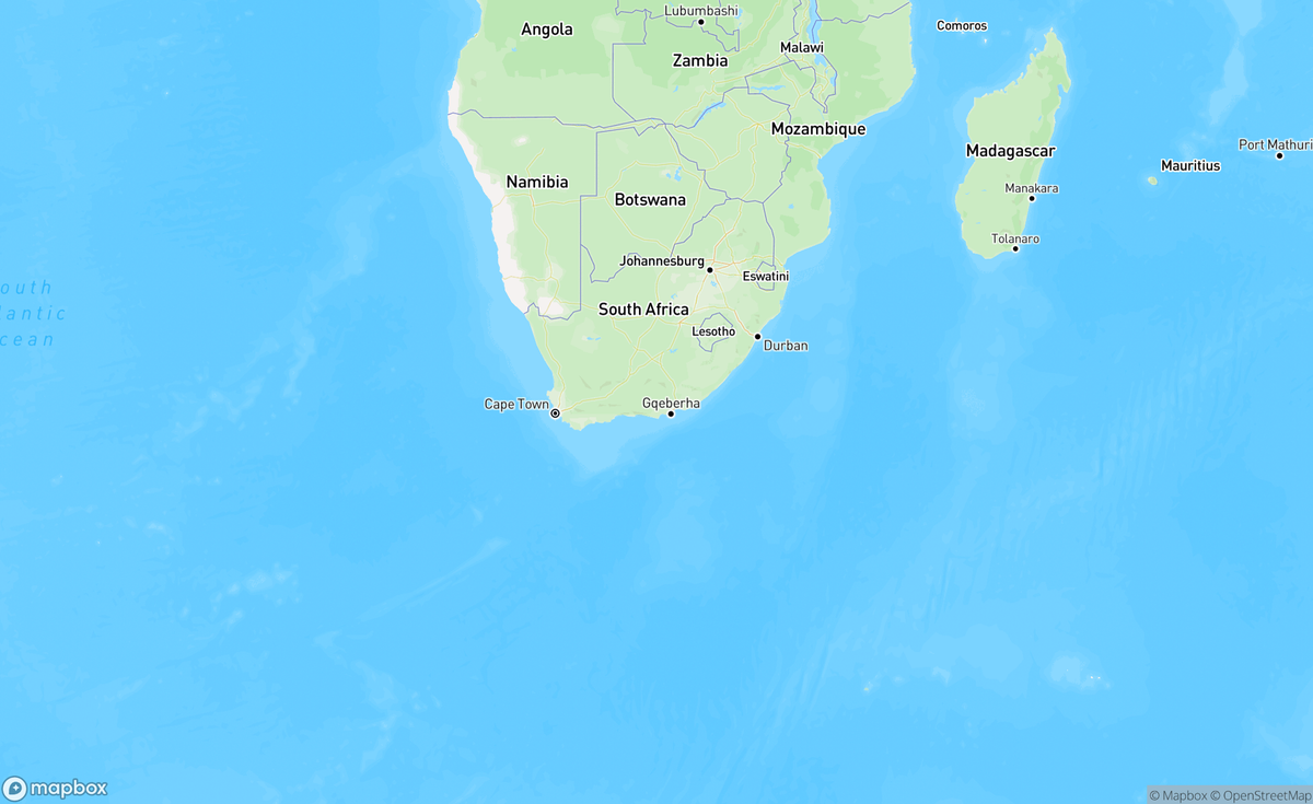Map of South Africa, ZAF