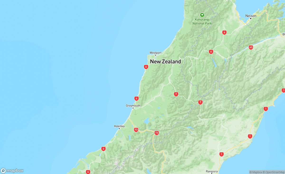 Map of Tauranga Bay, West Coast, New Zealand / Aotearoa, NZL