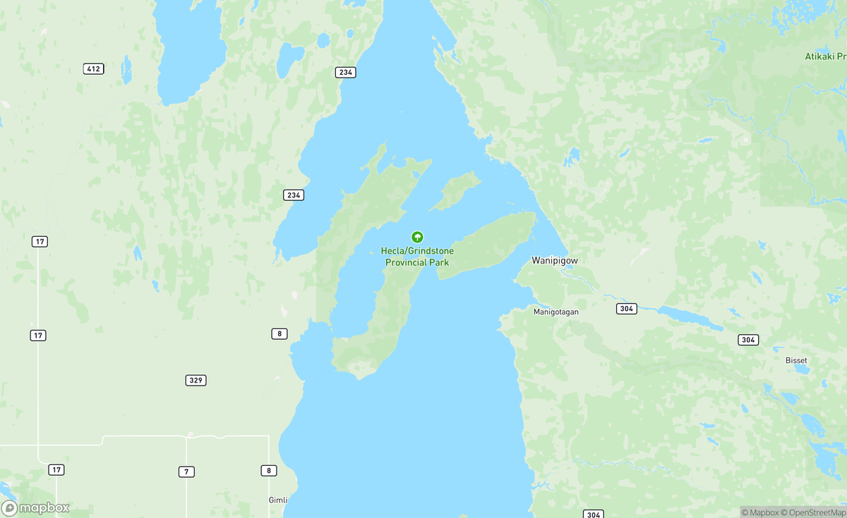 Map of Wanipigow, Lake Winnipeg, MB, CAN