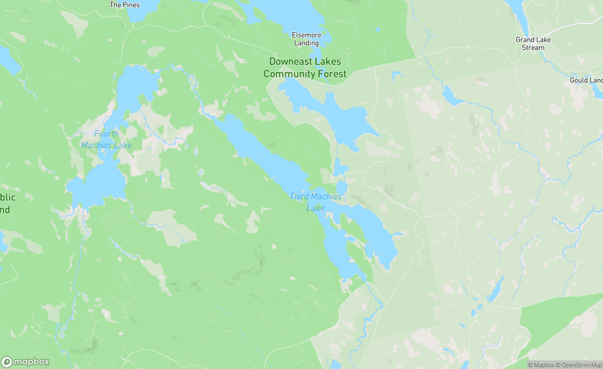 Map of Third Machias Lake, ME, USA
