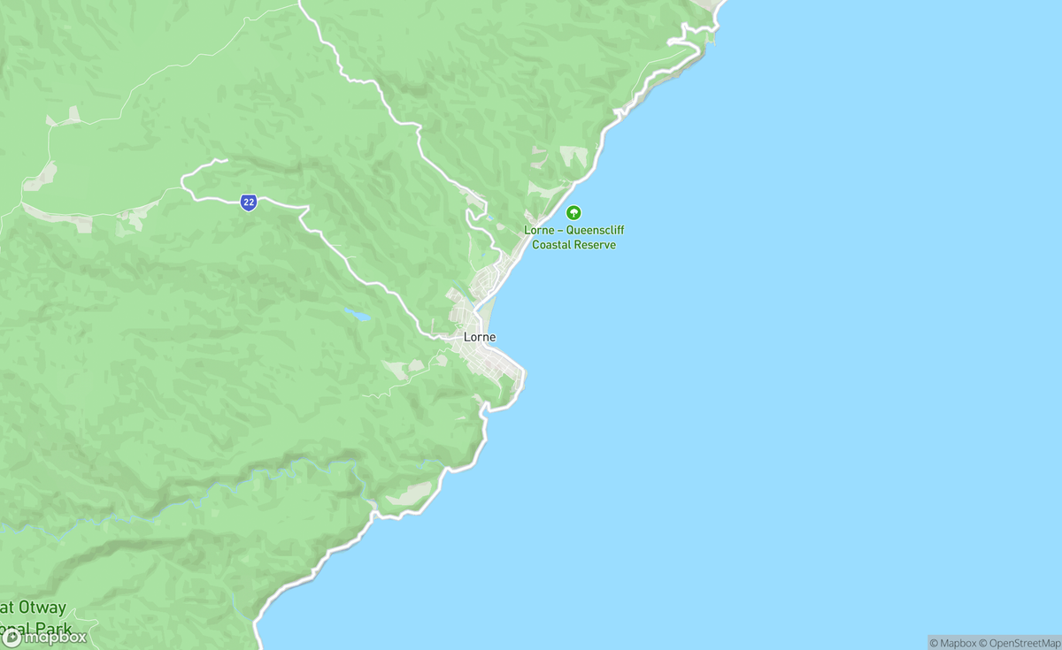 Map of Lorne, VIC, AUS