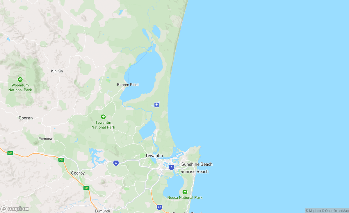 Map of Noosa North Shore, QLD, AUS