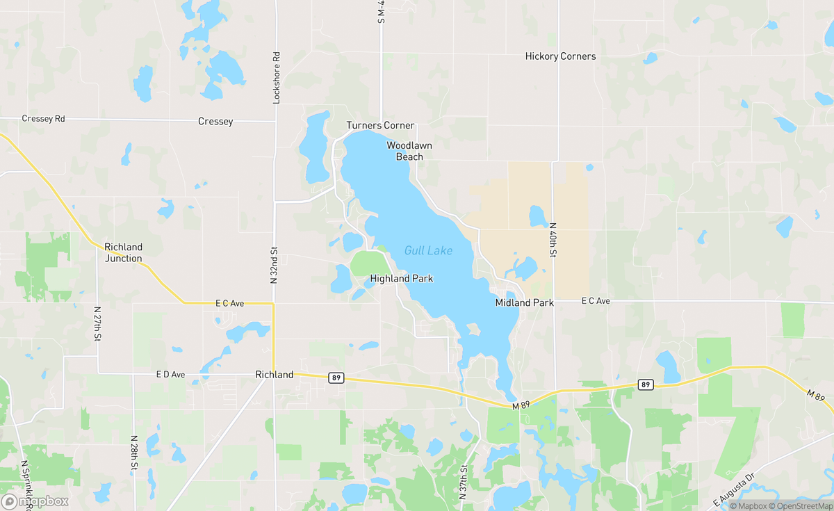 Map of Gull Lake, Richland, MI, USA