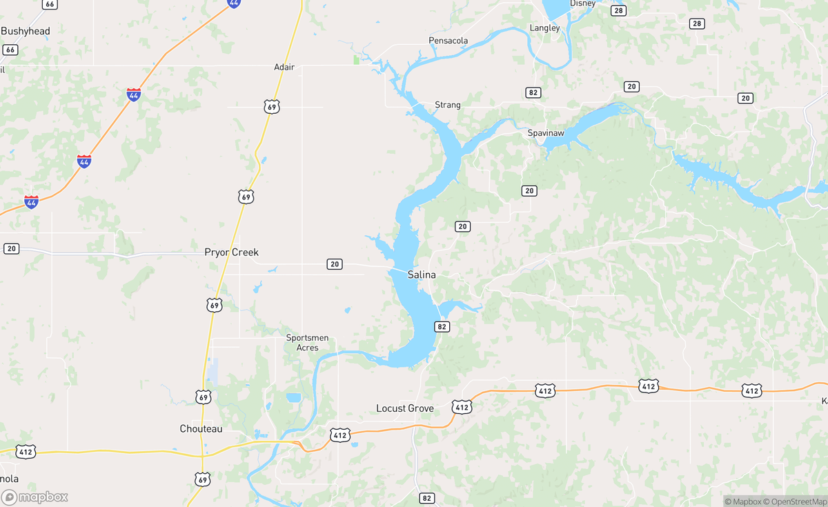 Map of Lake Hudson, OK, USA