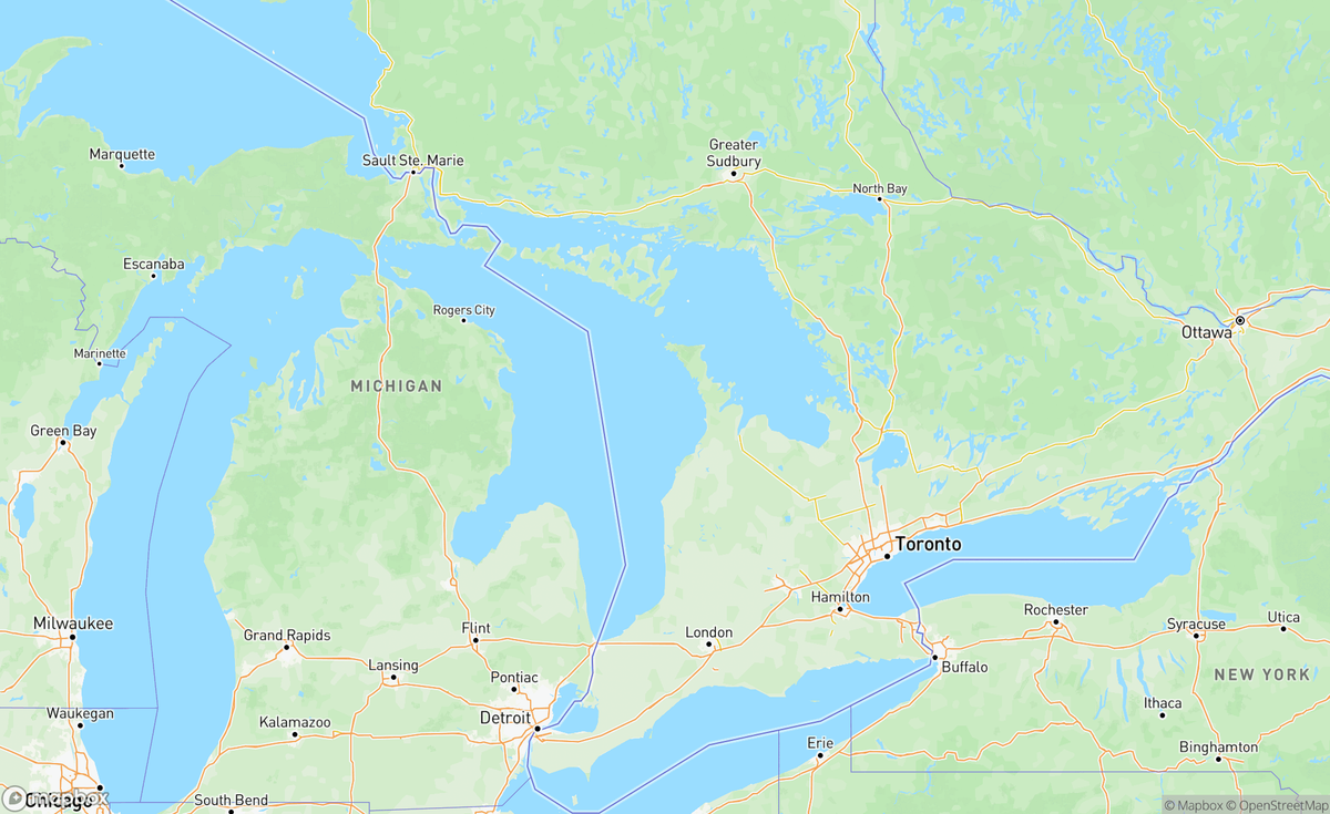 Map of Lake Huron, ON, CAN