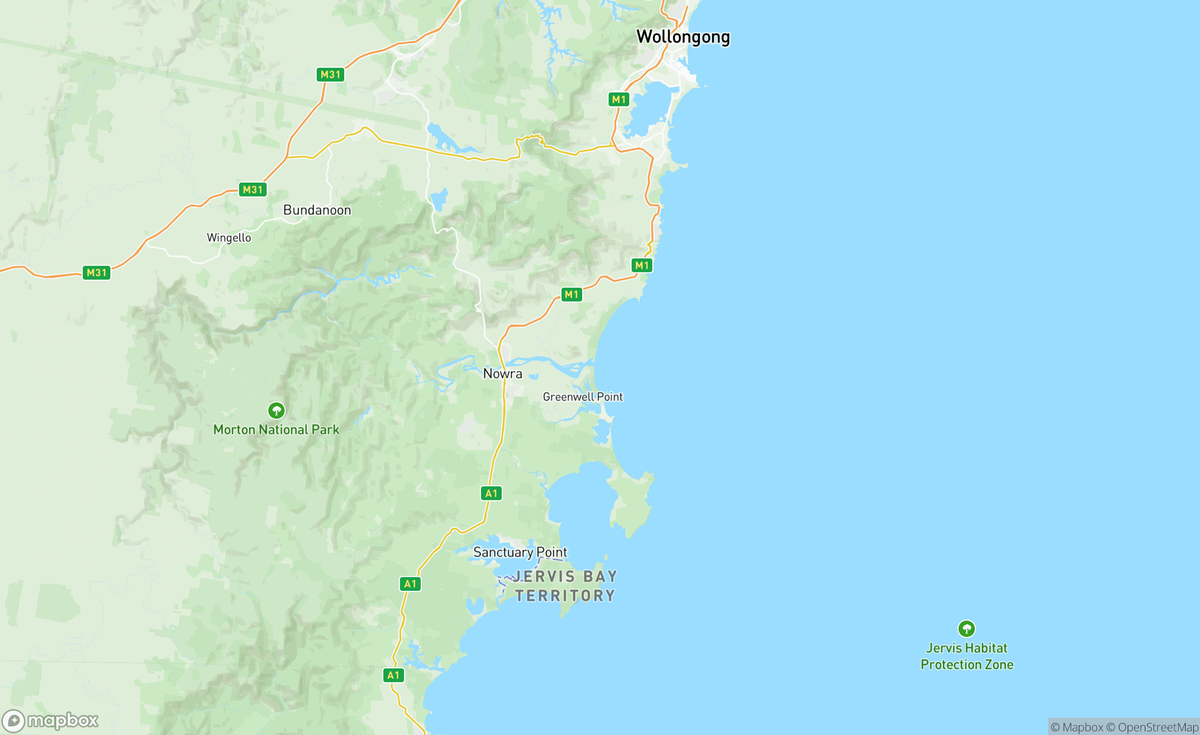 Map of Shoalhaven Heads, NSW, AUS