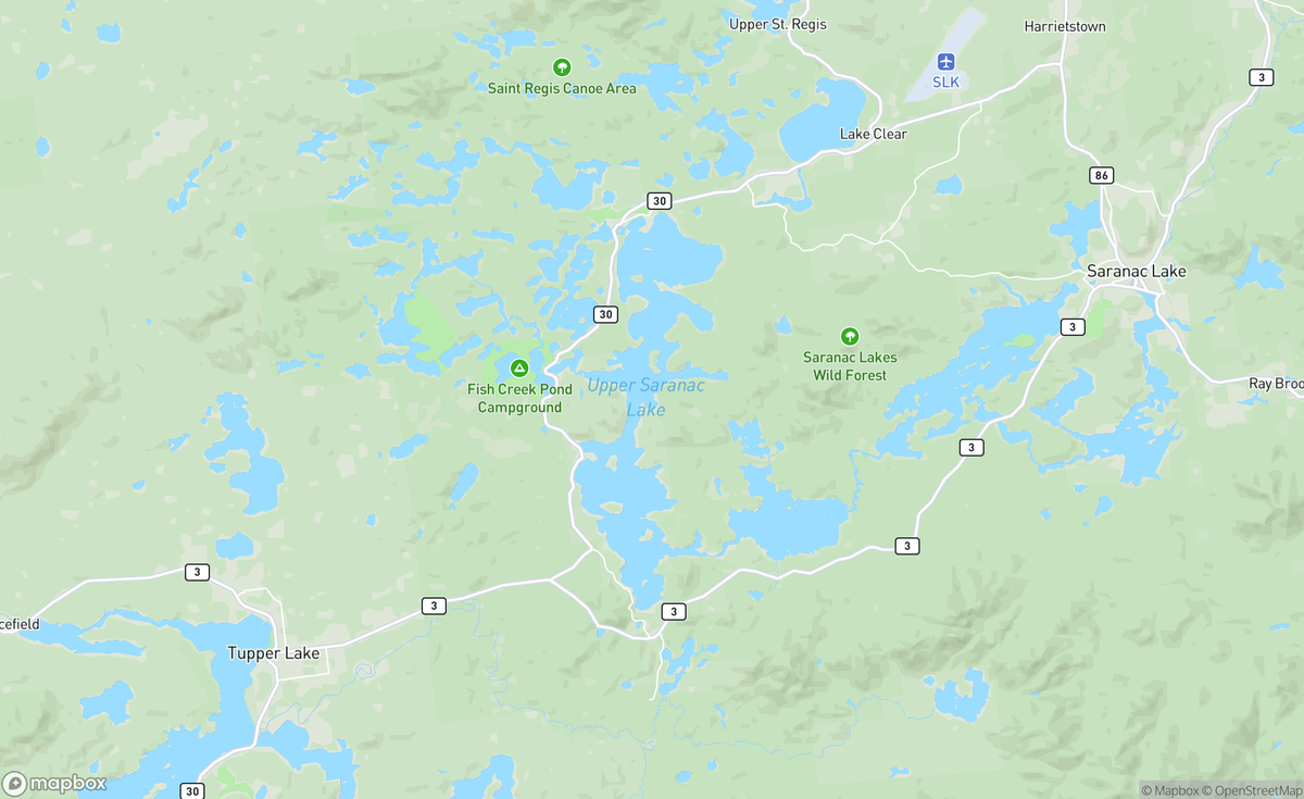 Map of Upper Saranac Lake 2, NY, USA