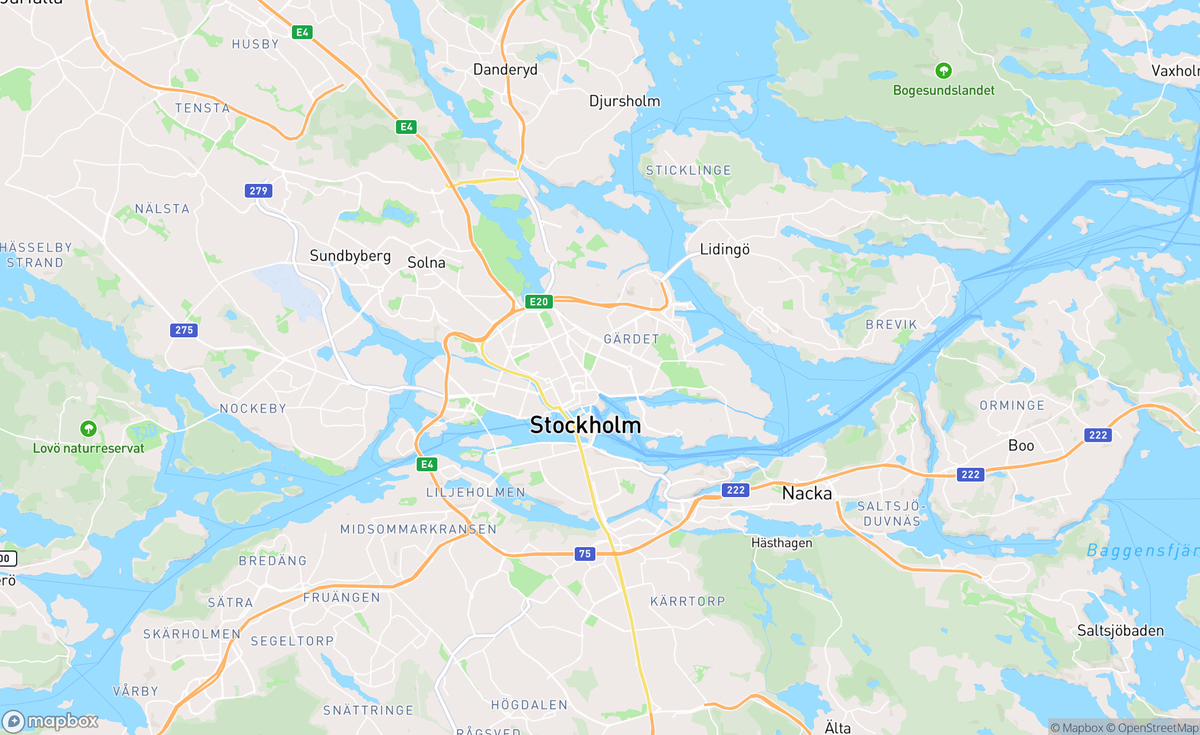 Map of Stockholm, SE