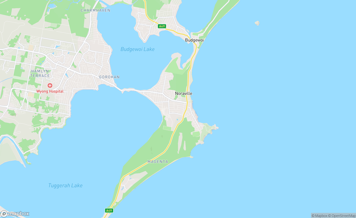 Map of Noraville, NSW, AUS