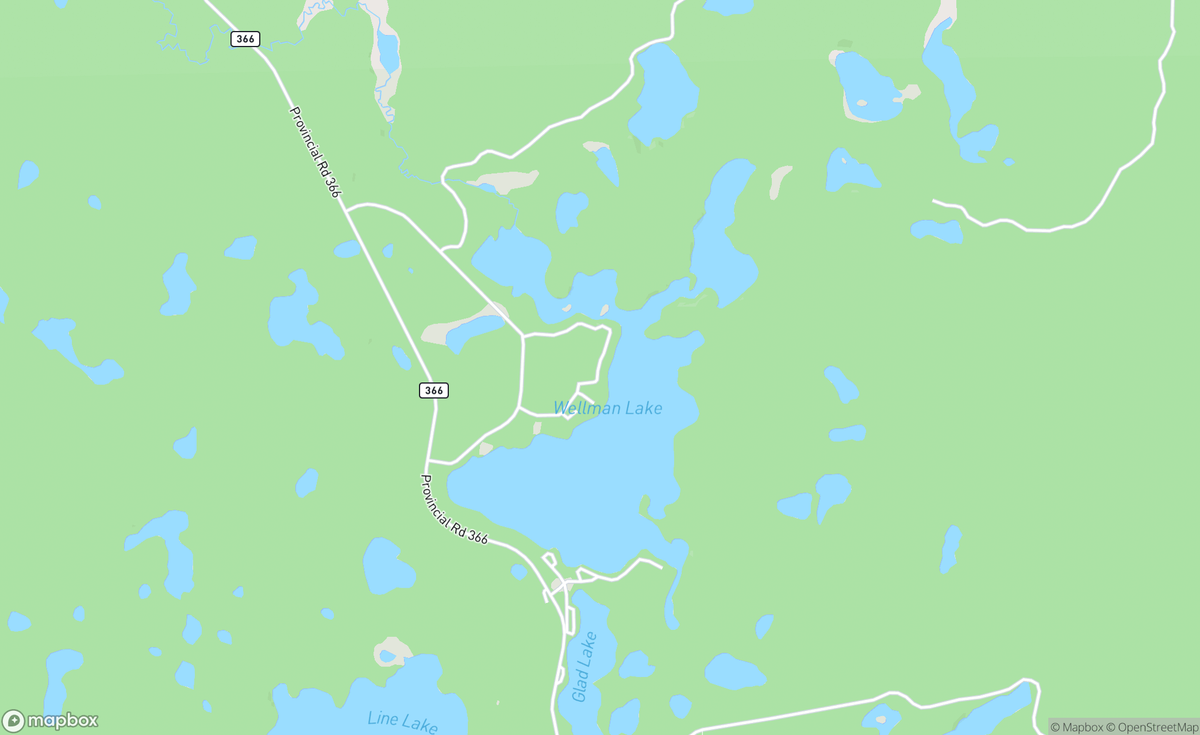 Map of Wellman Lake, MB, CAN