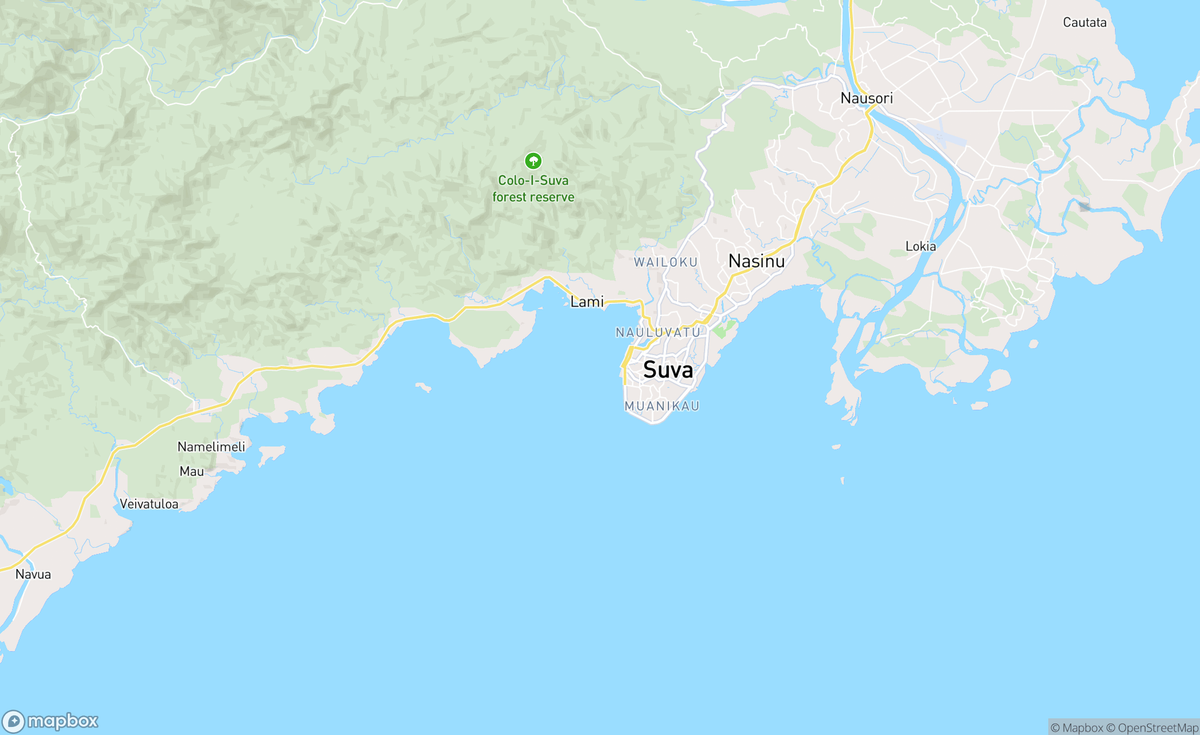 Map of Suva, Viti, FJI