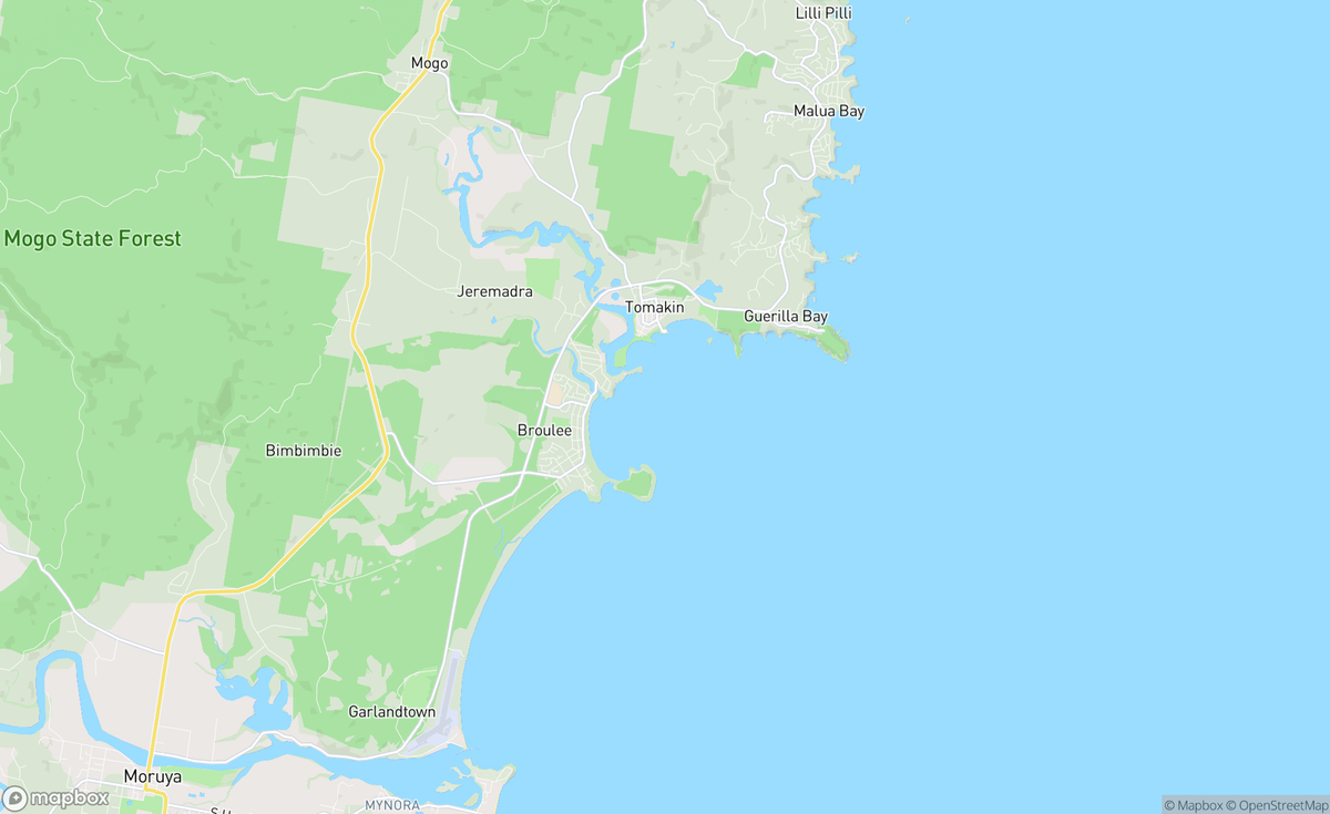 Map of Tomakin, Mossy Point, NSW, AUS