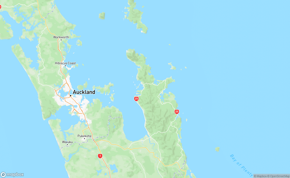 Map of Waikawau, Waikato, New Zealand / Aotearoa, NZL