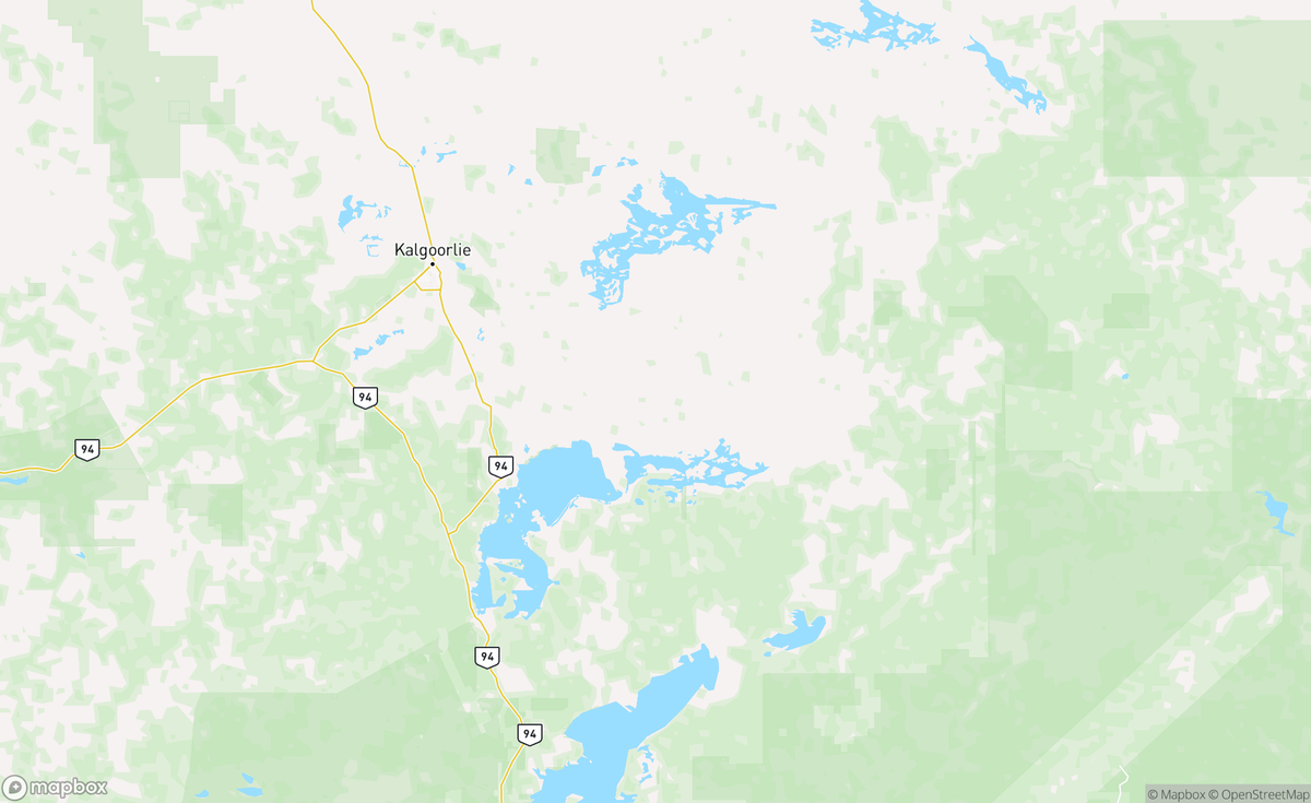 Map of Lake Lefroy, WA, AUS