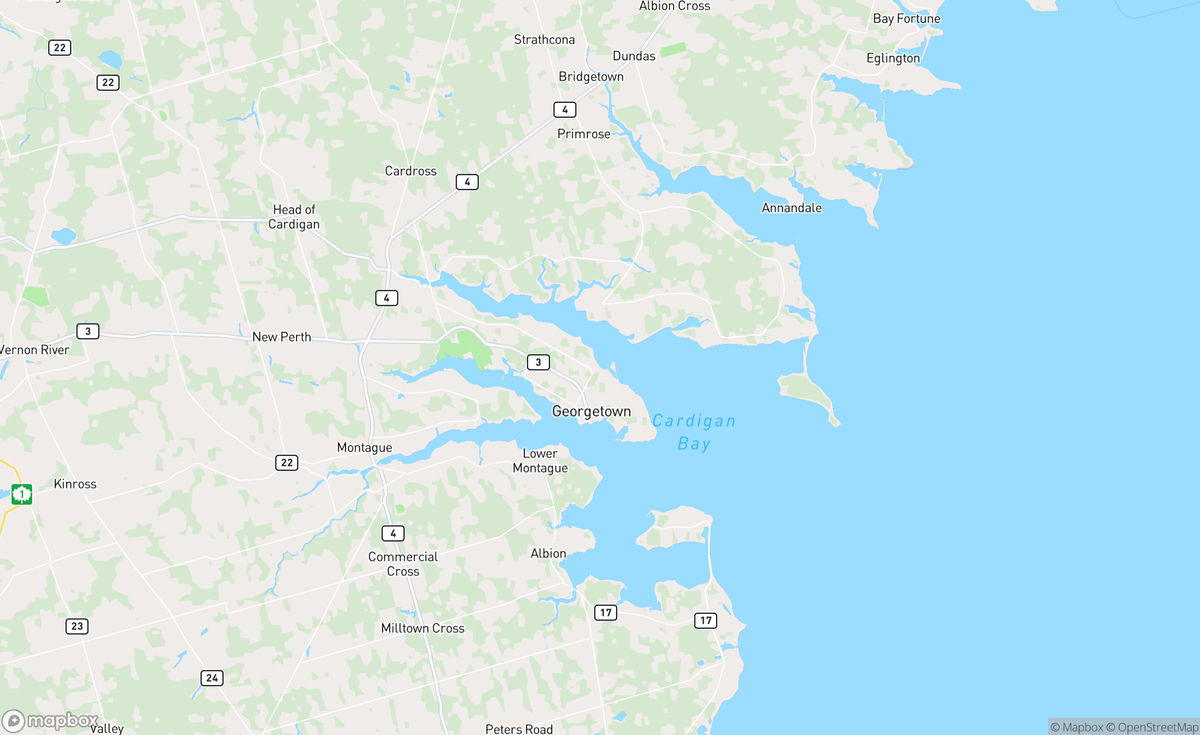 Map of Georgetown PEI, PE, CAN