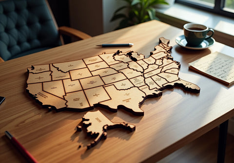 4 Ways to Enhance Corporate Gifting with a Wood US Map