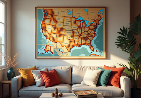 3 Key Practices for Using a Large US Map in Decor