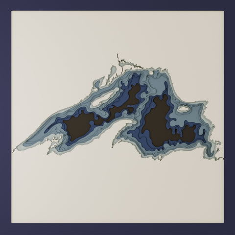Lake Superior Depth Map — The World's Largest Freshwater Lake by Surface Area