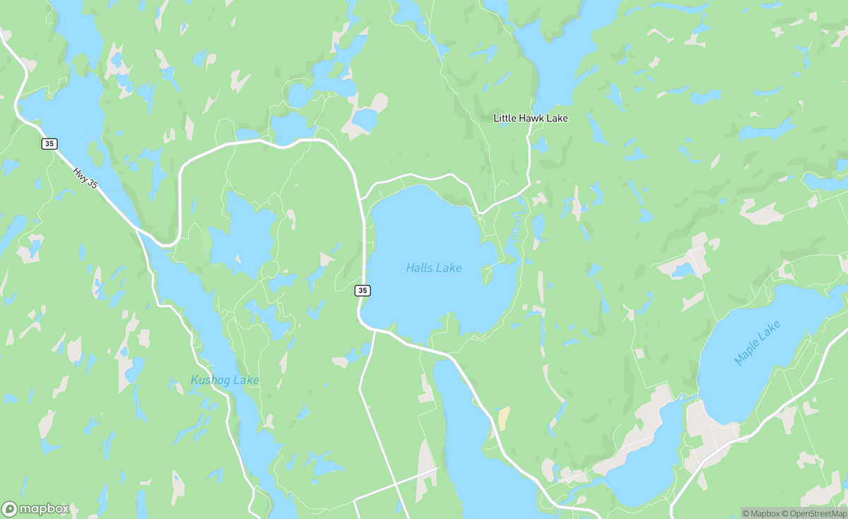 Map of Halls Lake, ON, CAN