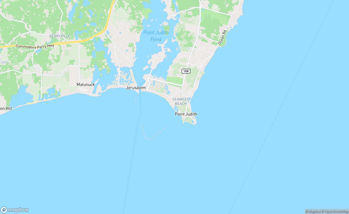 Map of Point Judith, Narragansett, RI, USA