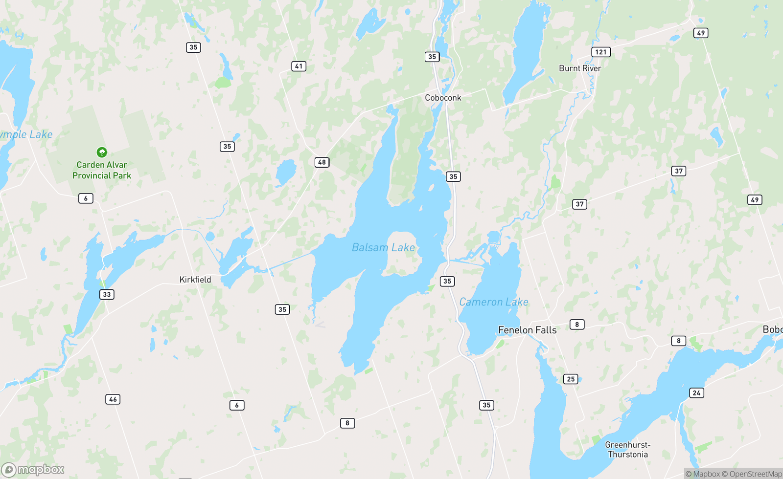 Map of Balsam Lake, ON, CAN