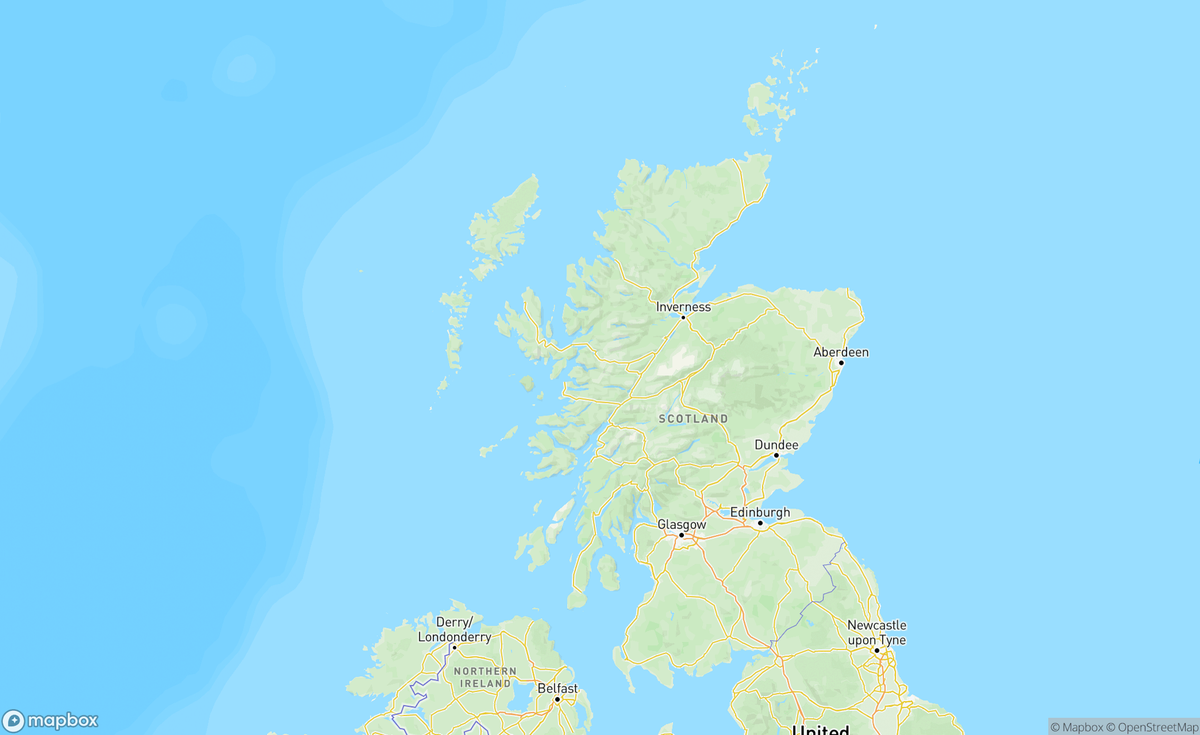 Map of Highlands, Scotland, GBR