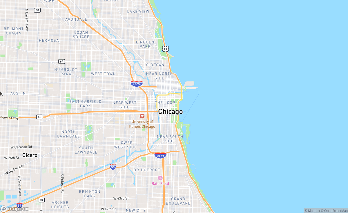 Map of Chicago, IL, USA