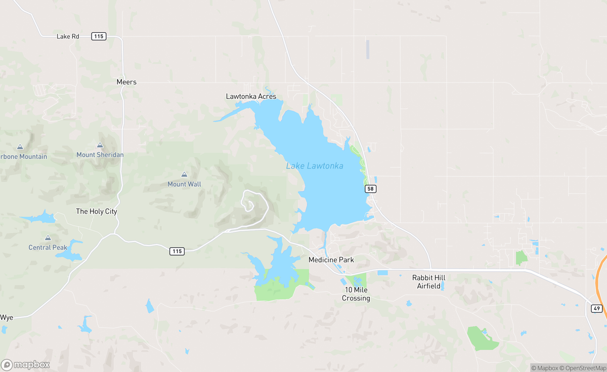Map of Lake Lawtonka, OK, USA