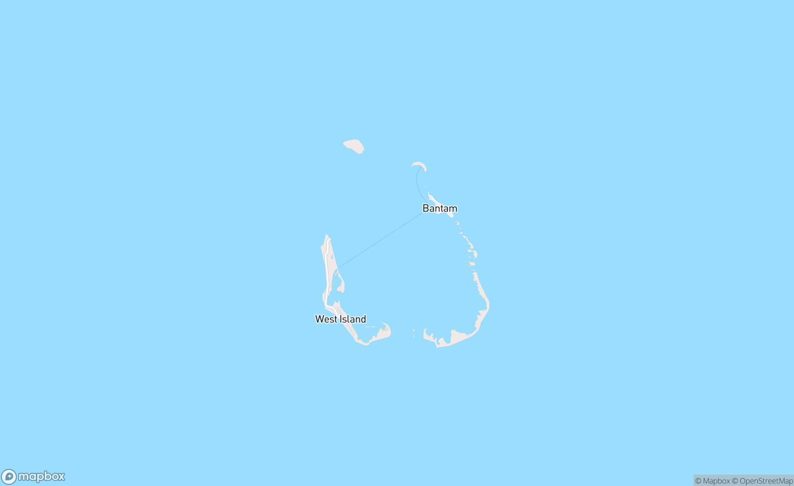 Map of Cocos (Keeling) Islands, Indian Ocean, AUS