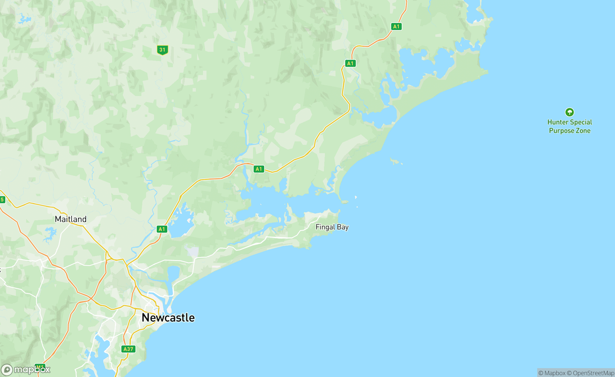 Map of Nelson Bay, NSW, AUS