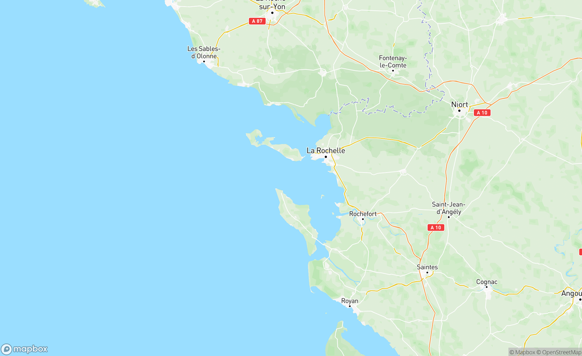 Map of La Rochelle, Charente-Maritime, France