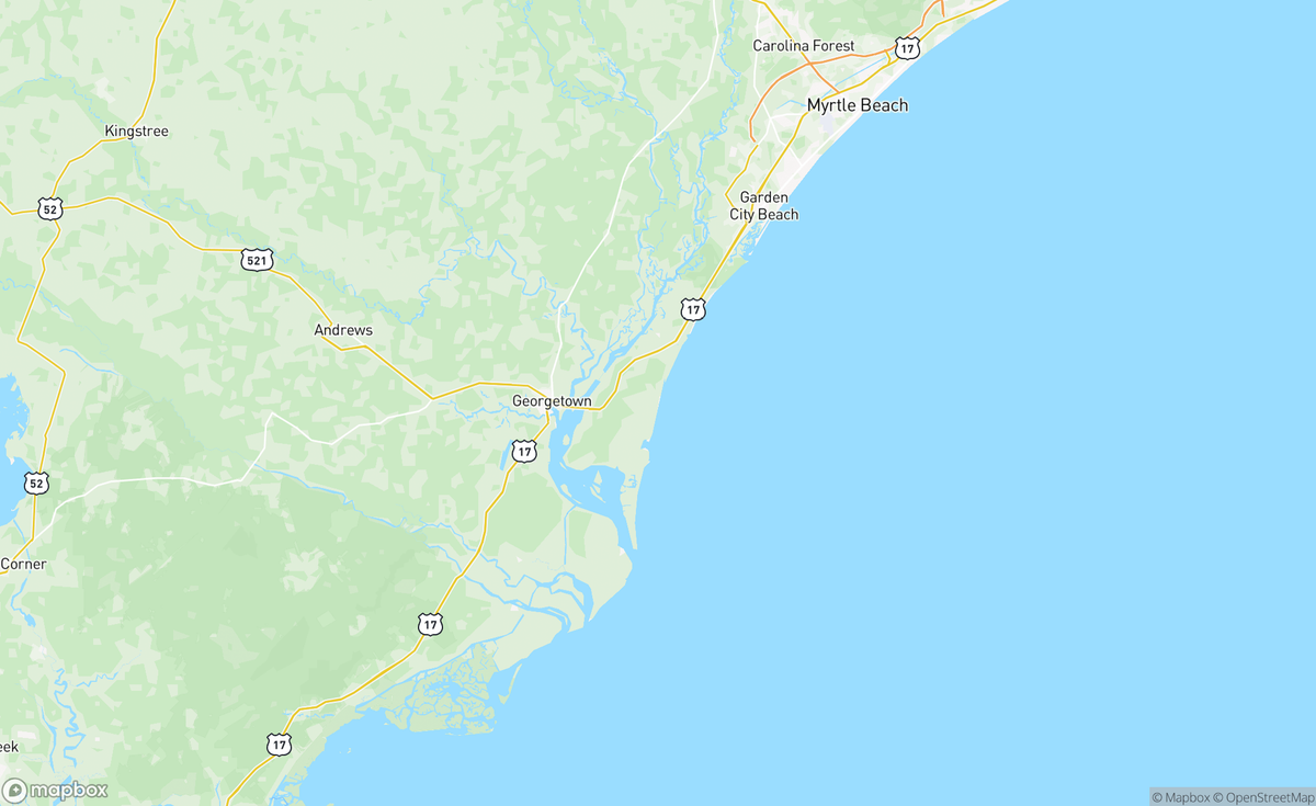 Map of Georgetown, SC, USA
