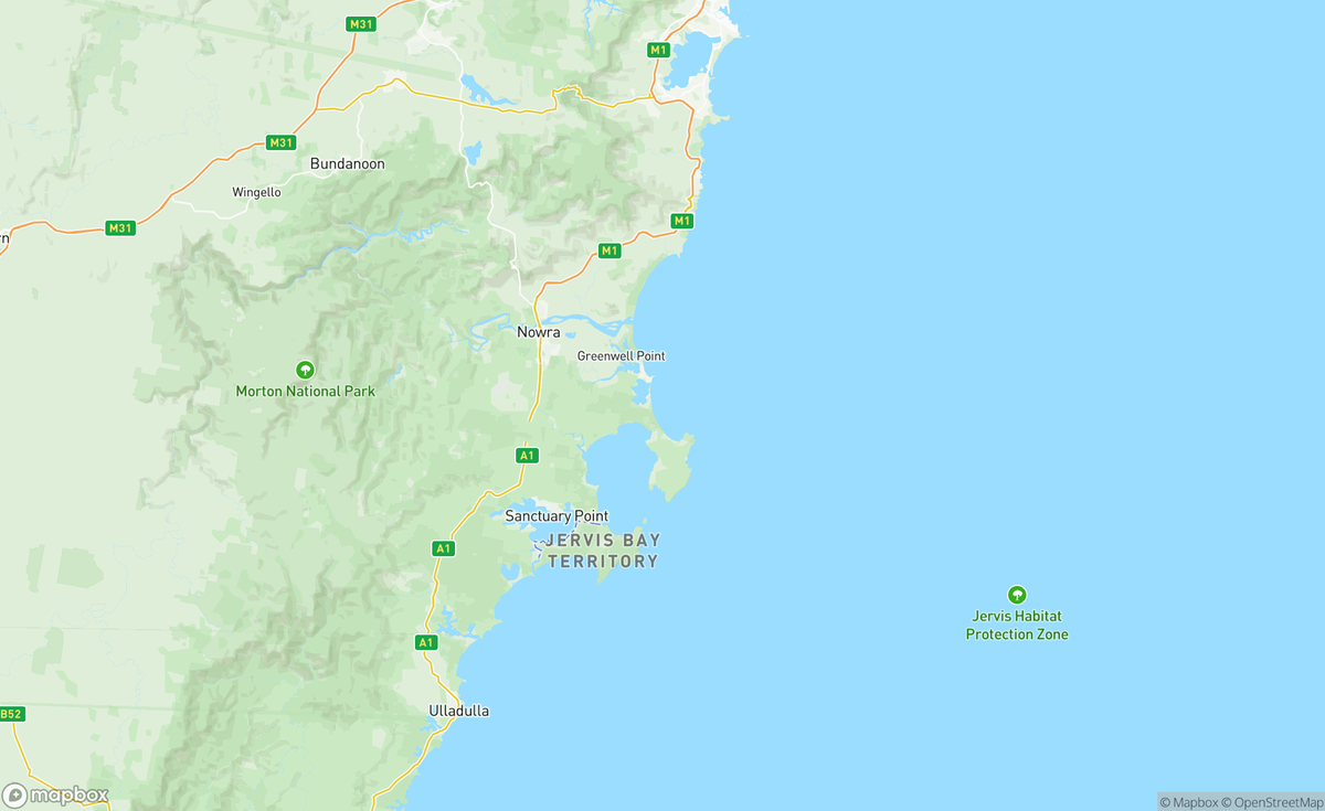 Map of Jervis Bay and Berrys Bay, NSW, AUS