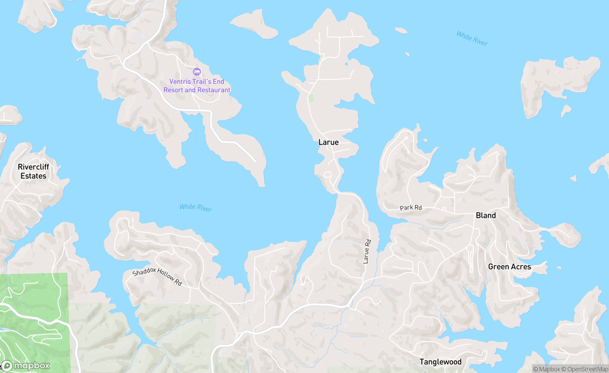 Map of Larue, Lake of the Ozarks, MO, USA