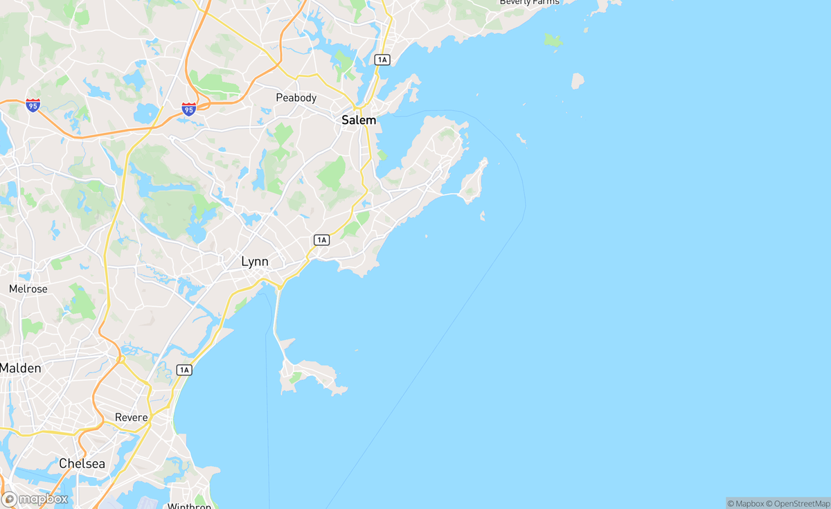 Map of Marblehead, Salem, MA, USA