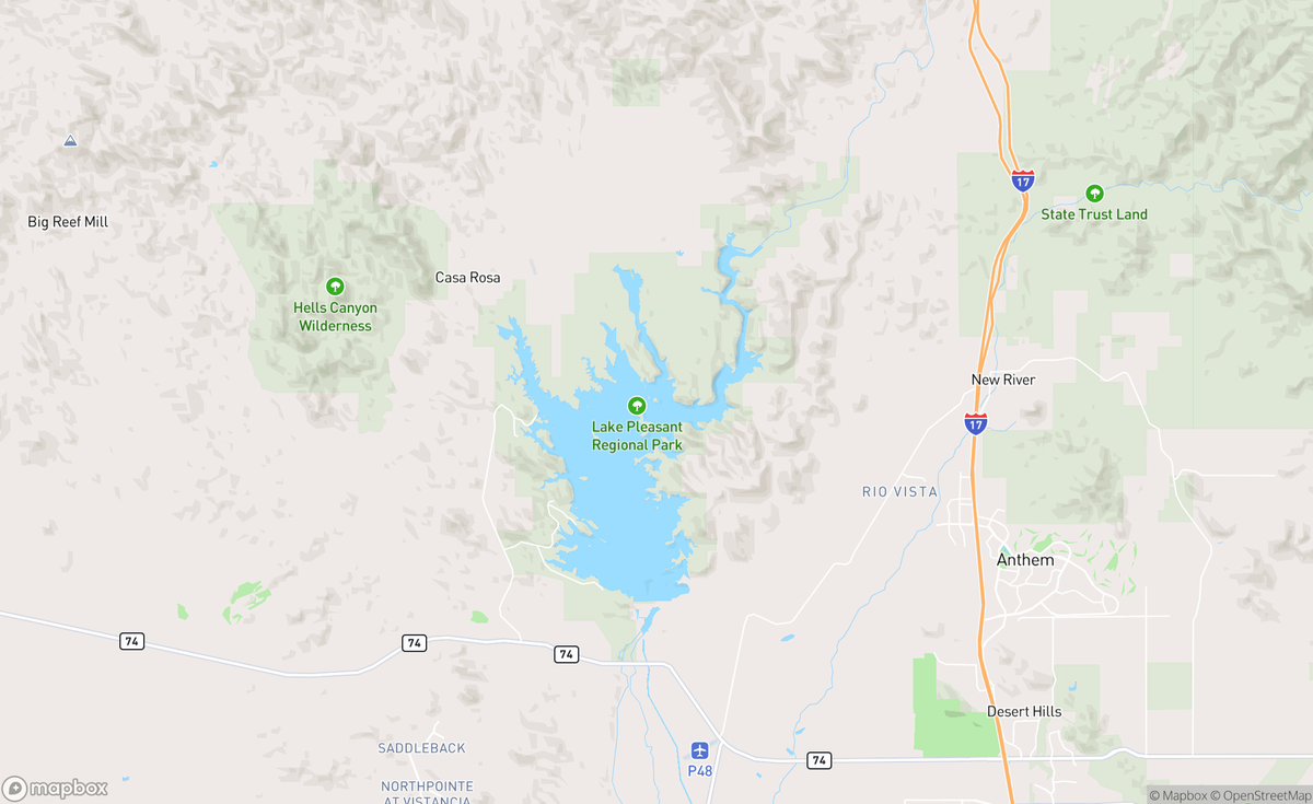 Map of Lake Pleasant, AZ, USA
