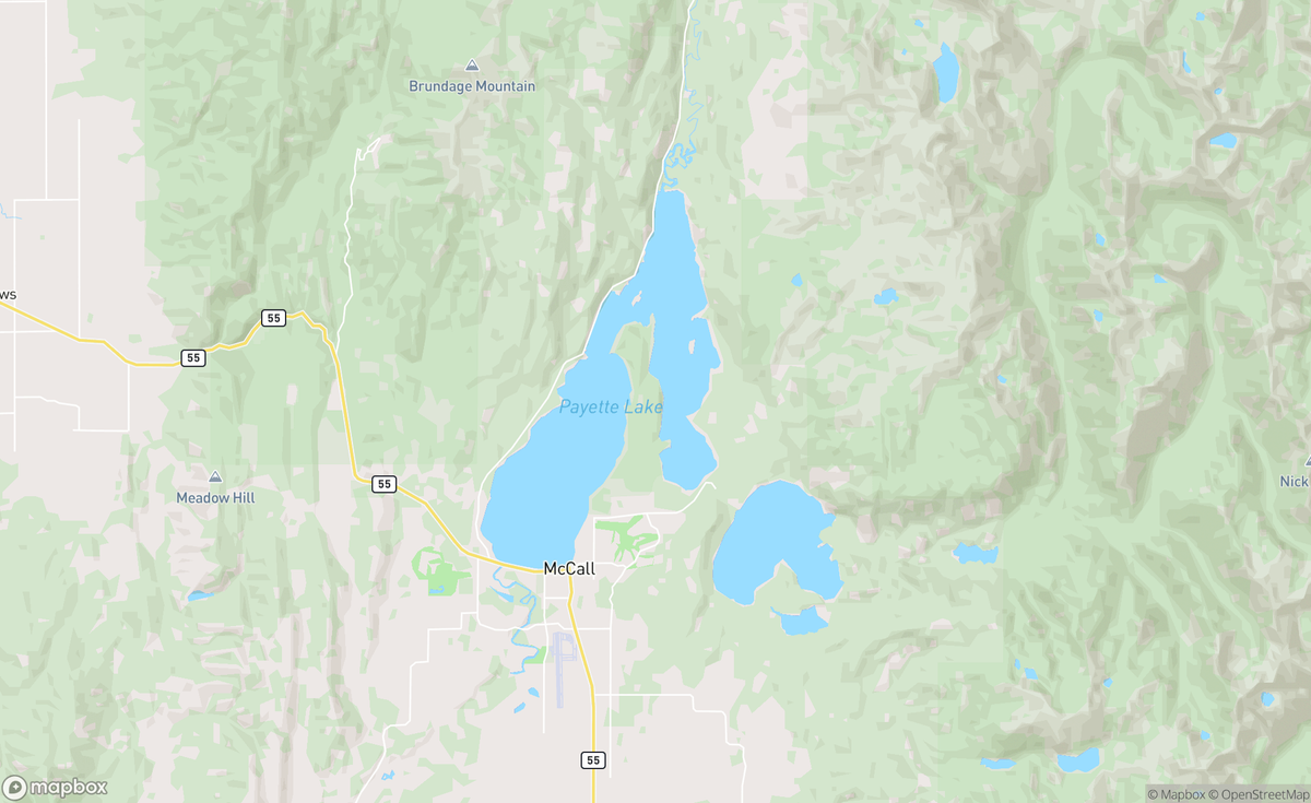 Map of Payette Lake, ID, USA
