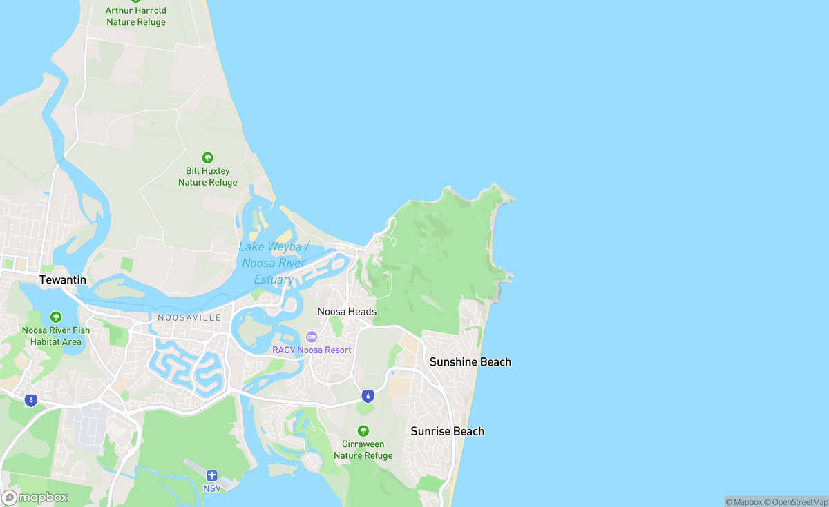 Map of Noosa Heads, QLD, AUS