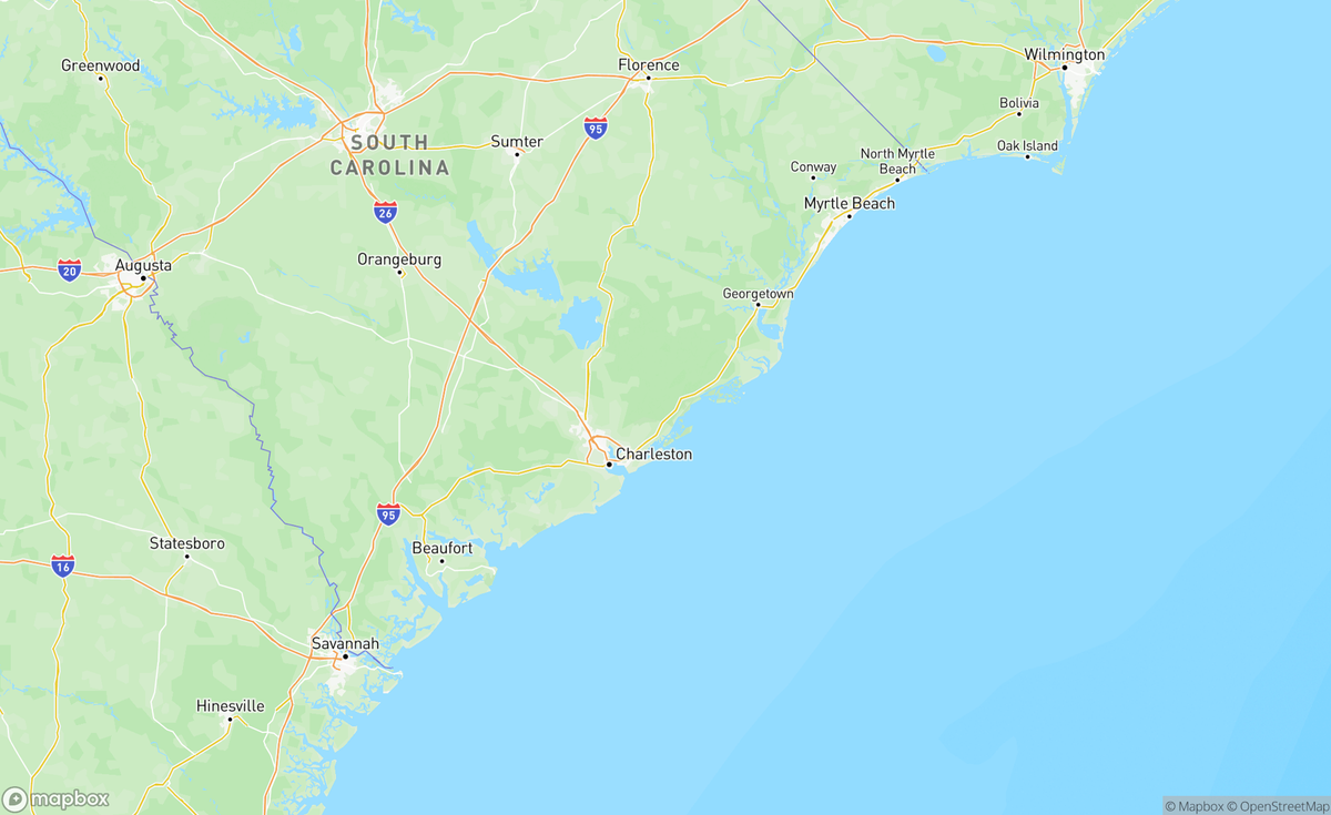 Map of Berkeley County, SC, USA