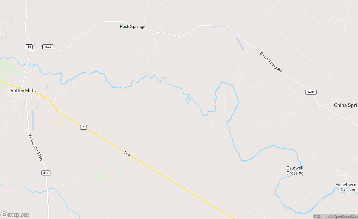Map of Brasos River, TX, USA